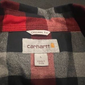 Carhartt red heavy weight flannel. Size Large